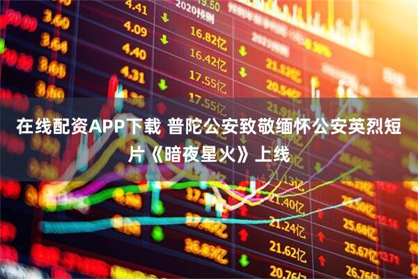 在线配资APP下载 普陀公安致敬缅怀公安英烈短片《暗夜星火》上线